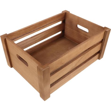 Boîte de Rangement en Bois Rectangulaire Robuste Affichage Élégant pour Albums Vinyles pour Espace Musique et Salon Minimaliste Rétro (1/5)