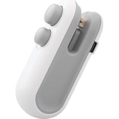 Scelleuse alimentaire portable rechargeable USB - Scelleuse de sacs plastiques manuelle avec design magnétique (1/5)