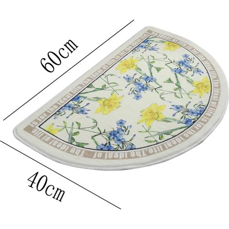 Tapis de bain antidérapant lavable, microfibre moelleux doux tapis de salle de bain absorbant tapis de bain pour salle de bain, baignoire (Mousse d'été, 4060) (1/5)