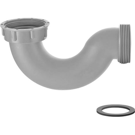 1 Pièce Siphon D'évier, Forme de U, Filetage Interne 56 mm, Filetage Externe 58 mm, Tuyau D'évier pour Évier de Cuisine et de Salle de Bain (1/5)