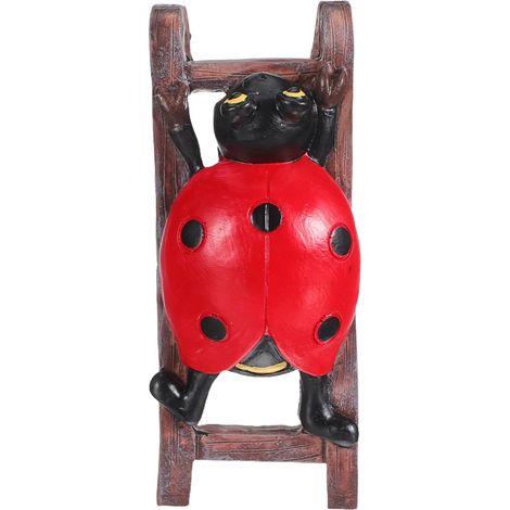 Pot de fleurs suspendu en résine Kisangel, adorable statue coccinelle (1/5)