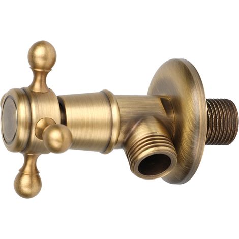 Robinet d'angle antique en laiton pour salle de bain, quincaillerie européenne