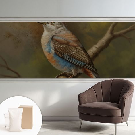 Carta Da Parati - Murale Alla Moda Decorazione - Camera Da Letto - Con Colla Gratuita Ritratto di uccello 250x104 cm (1/5)