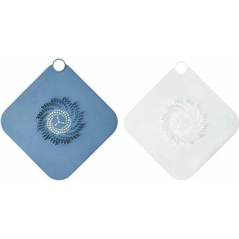 Haarsieb für Spülbeckenabfluss, 2-teiliger Silikon-Duschablaufdeckel, Haarfänger, Siphonfilter (1/5)