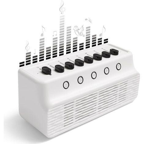 Weißrauschgenerator, 8 Naturgeräusch-Mischoptionen, Speicherfunktion für Weißrauschen, Schlafmusik für Erwachsene und Babys (1/5)
