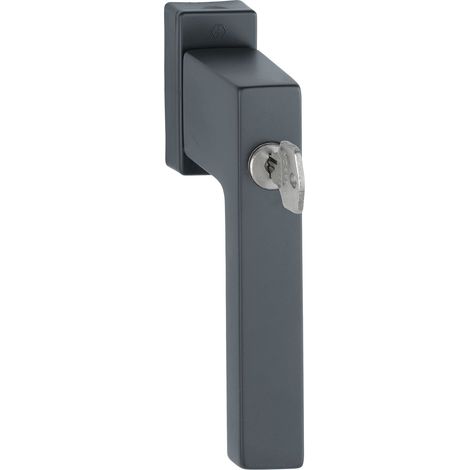 HOPPE Fenstergriff TOULON Sperrzylinder TBT, VK 7x37 mm, schwarz matt (1/5)