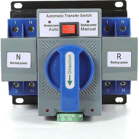 63a 2P ATS générateur accessoires disjoncteur double conversion de puissance manuel commutateur de transfert automatique1pc (1/5)