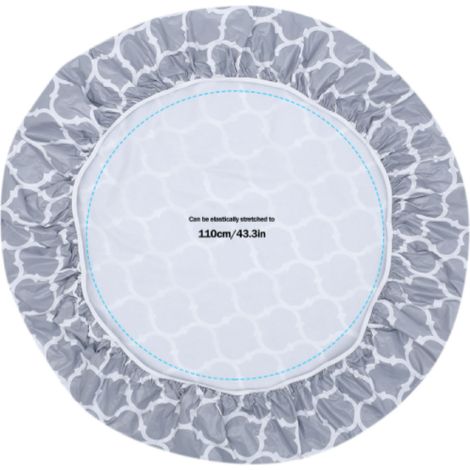 Nappe ronde en vinyle élastique, doublée de flanelle et élastique, pour intérieur et extérieur, imperméable et facile à nettoyer, motif floral.