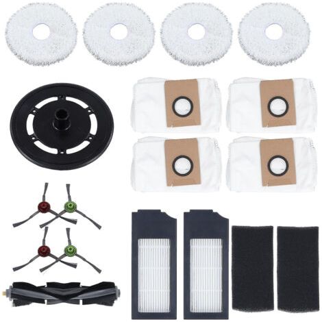 NALOOKAMIC Ensemble d'accessoires pour balayeuse, brosse principale, brosse latérale, filtre, chiffon, sac à poussière, module de lavage, X1 Omni Turbo (1/4)