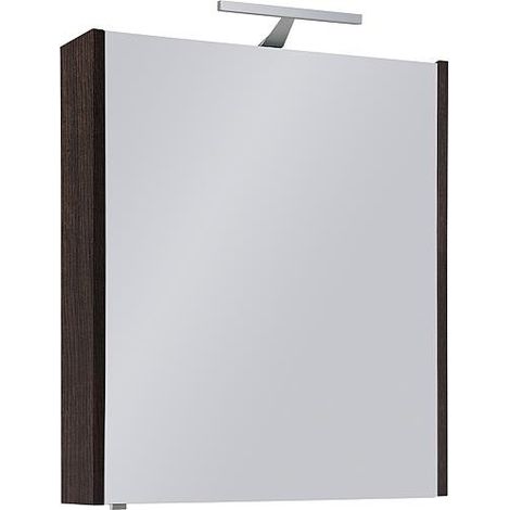Armoire à glace avec éclairage, décor chêne sherwood, 1 porte 600x750x188mm (1/3)