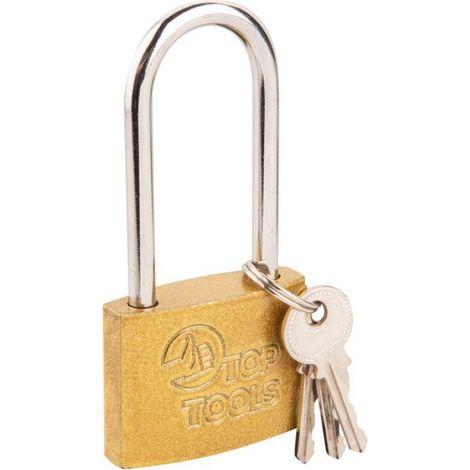 Cadenas - Anse Longue 50 mm - Résistant Aux Chocs - Pour Maison Garage Cave Vélo - 1 Pièce