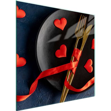 GLASSCHUTZPLATTE FÜR HERD 50x52 HERZ