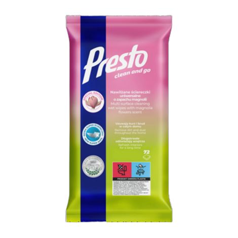 020653 HH Presto Haushaltstücher, universeller Duft, Frühling-Magnolie, 72 Stück (A) PLEX (T28/22)
