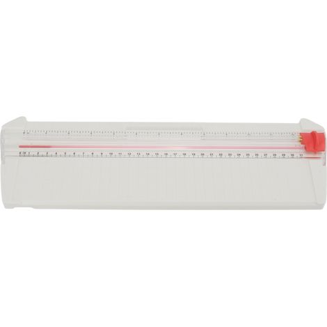 Kleiner, leichter und tragbarer Papierschneider, präzise, mit metrischer und imperialer Skala, einfach zu bedienen, für A3-, A4-Papier und Fotos. (1/5)