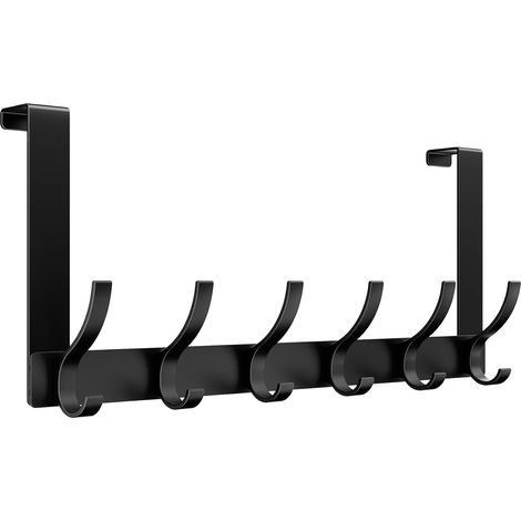 (Noir)Porte Manteau pour Porte avec 12 Crochets,Patère de Porte à Accrocher pour Porte,Patere Porte,Crochet porte pour la cuisine de la salle de bain (1/5)