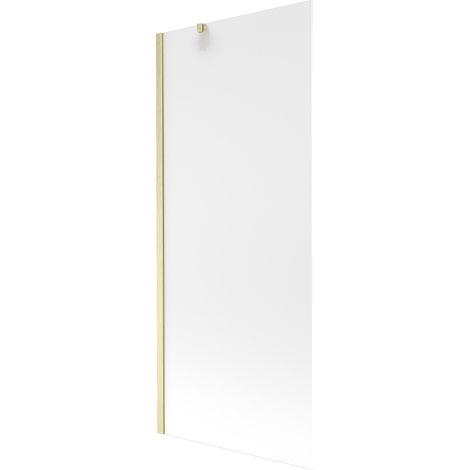 Mexen Next Badewannenabtrennung 1-flügelig 80 x 150 cm, matt, gebürstetes Gold - 895-080-000-00-30-55 (1/5)