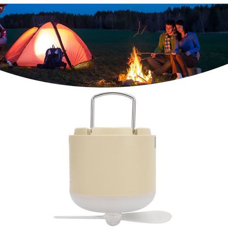 Professionelle, wasserdichte Campinglaterne (IPX7) mit Ventilator und externem Akku für Camping, Wandern und andere Outdoor-Aktivitäten. (1/4)