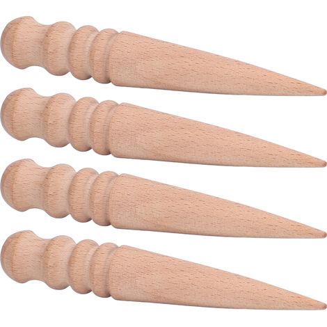 Polisseur en Hêtre pour Bois et Cuir, 4 Rainures pour Lissage Parfait - Outil de Finition DIY