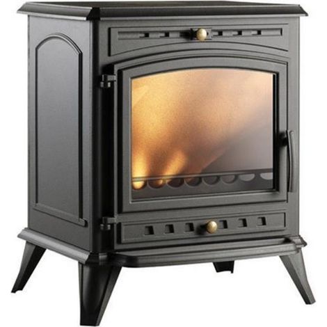 Estufa de leña de hierro fundido antracita de 8kw - 9166-44 - invicta - (1/3)