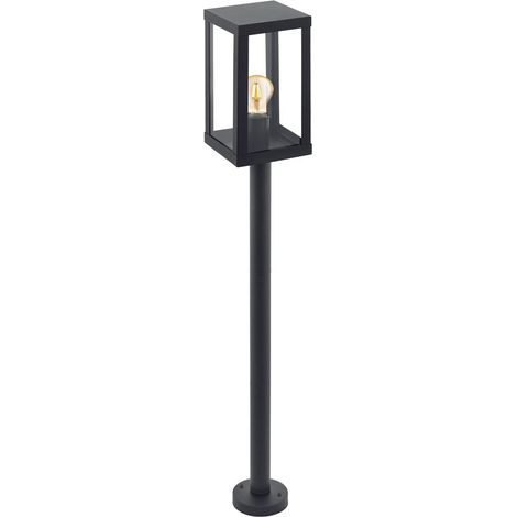 Lampadaire lanterne extérieur Alamonte 1 H101,5 cm IP44 - Noir - Noir (1/3)