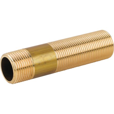 TRONCHETTO IN OTTONE GIALLO MASCHIO MASCHIO FILETTO LUNGO SERIE 1500 1/2X 100   TIEMME RACCORDERIE SPA