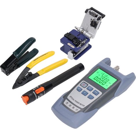 15-teiliges Glasfaser-Tester-Set, optisches Leistungsmessgerät -70+10dBm, Kabelprüfgerät für Telekommunikation (1/5)