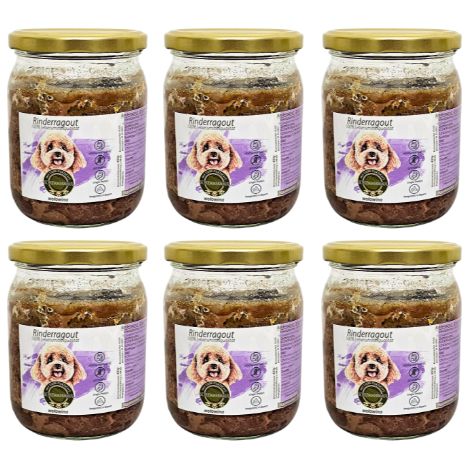 6 ragú de ternera con zanahorias 400 g  comida cocinada para perros  intolerancias alimentarias  receta monoproteica  Schlemmermaul