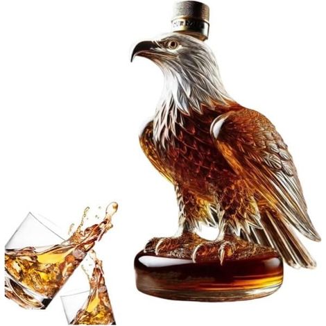 Bouteille de whisky avec aigle , décanteur à whisky aigle, cadeau unique pour les amateurs de whisky, père, mari ou ami,(1 pièce)