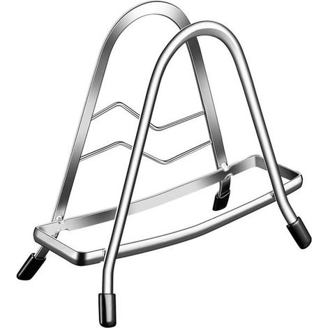 Supporto per tagliere in 2 pezzi, organizer per tagliere in acciaio inox 304, supporto per pentole con design triangolare stabile, tagliere salvaspazio (1/5)