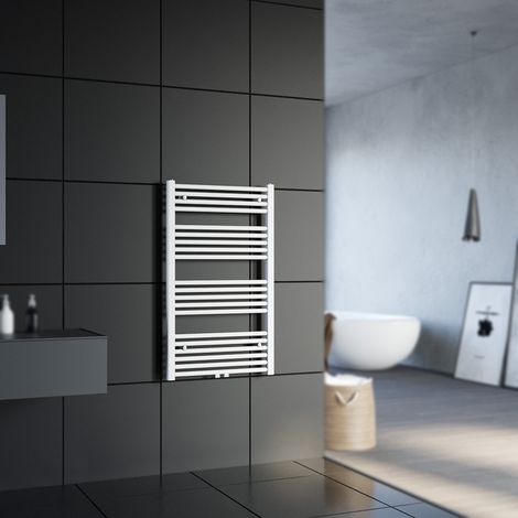 SONNI Badheizkörper Handtuchheizkorper Mittelanschluss Handtuchwärmer Handtuchtrockner Bad 1000x600mm Weiß