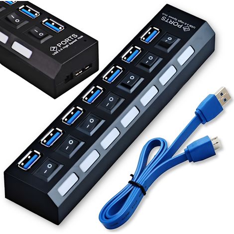 Hub USB 3.0 7 ports 1x7 5Gps (1/5)