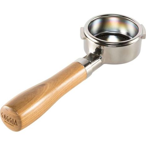 Gaggia Holzsiebträger bodenlos Edelstahl und Eschenholz