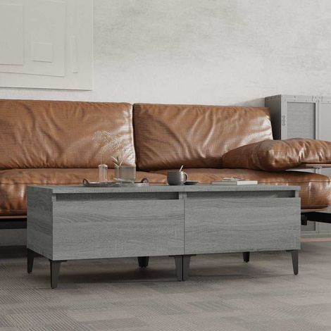 vidaXL Mesas auxiliares 2 uds contrachapada gris Sonoma 50x46x35 cm (1/5)