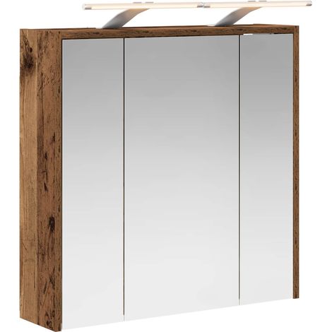 Maison Exclusive - Mobiletto per specchio da bagno Legno vecchio