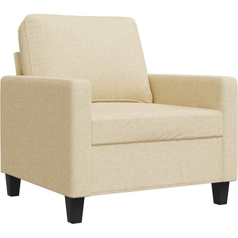 Fauteuil relax  Fauteuil Crème 60 cm Tissu (1/5)