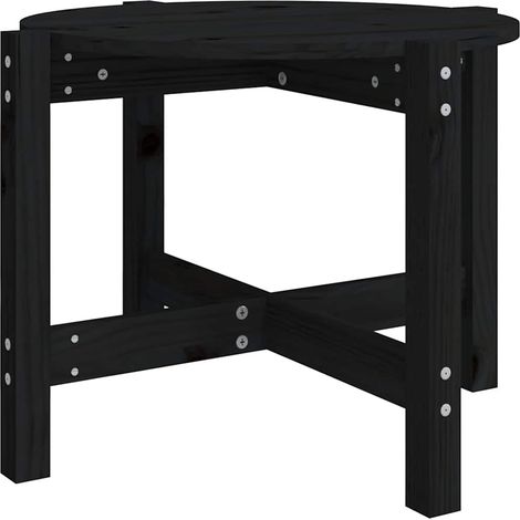 Maison Exclusive - Couchtisch Schwarz Ø 62,5x45 cm Massivholz Kie (1/5)