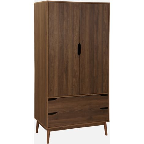 Armario vestidor vintage, decoración en madera, 2 puertas (1/5)