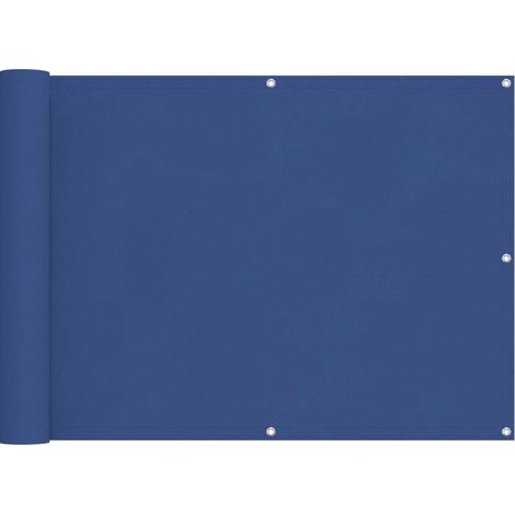 Balcony Screen Blue 75 x 200 cm PU coated oxford alu vidaXL