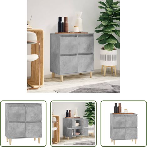 vidaXL Stauraum - Sideboard Betongrau 60x35x70 cm Holzwerkstoff (1/5)