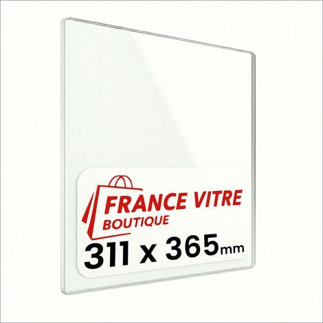 311 x 365 x 4 mm - Vitre de cheminée pour insert et poêle à bois - verre de rechange - France Vitre - jusqu'à 800°C - 365 x 311 x 4 mm (1/5)
