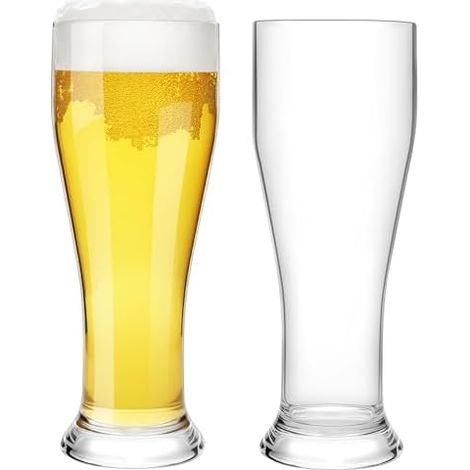Unzerbrechlich Biergläser, 480ml Tritan-Kunststoff Weizenbiergläser, Bierglas fur camping fête (1/5)