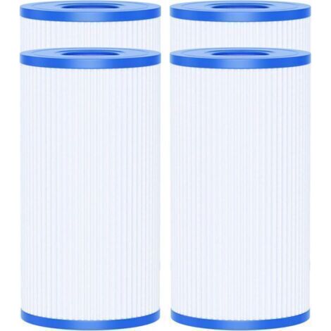 Lot de 4 Filtre de Piscine Type A ou C Compatible avec 29000E/59900E, Easy Set Cartouches Filtrantes de Piscine, 203mm x 106mm Filtres de Piscine Hors Sol (1/5)