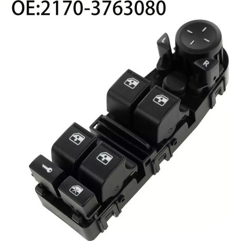 Die Referenznummer 2170-3763080 ist für Lada-Autoteile der Baujahre 2007 bis 2015 geeignet, insbesondere für elektrische Fensterheberschalter. (1/4)