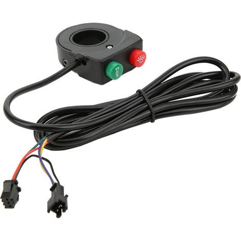 Interrupteur de phare en corne pour guidon 22.5mm, pièce de rechange moto, scooter, vélo électrique (1/5)
