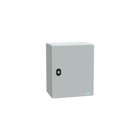 PanelSet PLM - Cassetta in poliestere montata a parete, PanelSet PLM, porta piena, 308x255x160mm, IP66, IK10, RAL 7035 - NSYPLM3025G