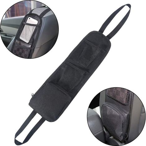 Faltbarer Autositz-Organizer, schwarz, mit multifunktionalen Taschen für LKW, Transporter und SUV. (1/4)
