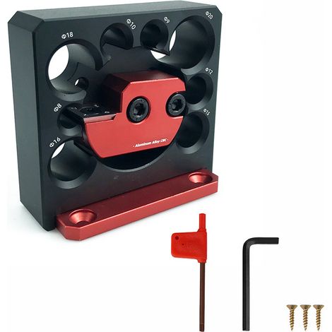 Plantilla Imperial para la fabricación de espigas, kit de plantilla ajustable de 8 orificios para la fabricación de espigas con hoja de carburo, taladro eléctrico, fresado de espigas, varilla