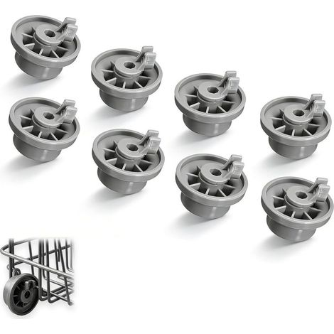 Kit de 8 Roulettes Lave Vaisselle pour Panier Inférieur - Compatible avec Siemens, Beko - Roues Rechange Universelles Accessoire (1/5)