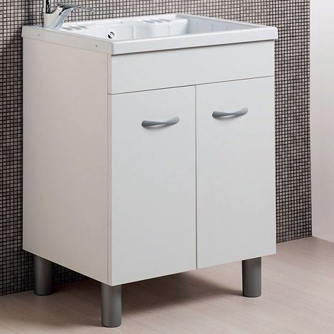 Mobile lavatoio in abs bianco 60x60 50x60 economico, dimensioni 60x50