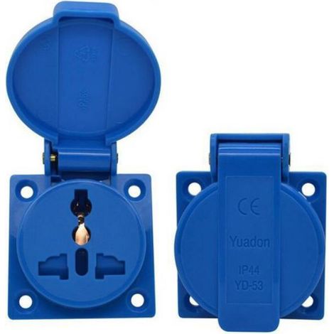 Prise Industrielle Étanche IP44 - 250 V 10 A - Pour Générateur et Usage Intérieur Extérieur - 1 Pièce (1/4)